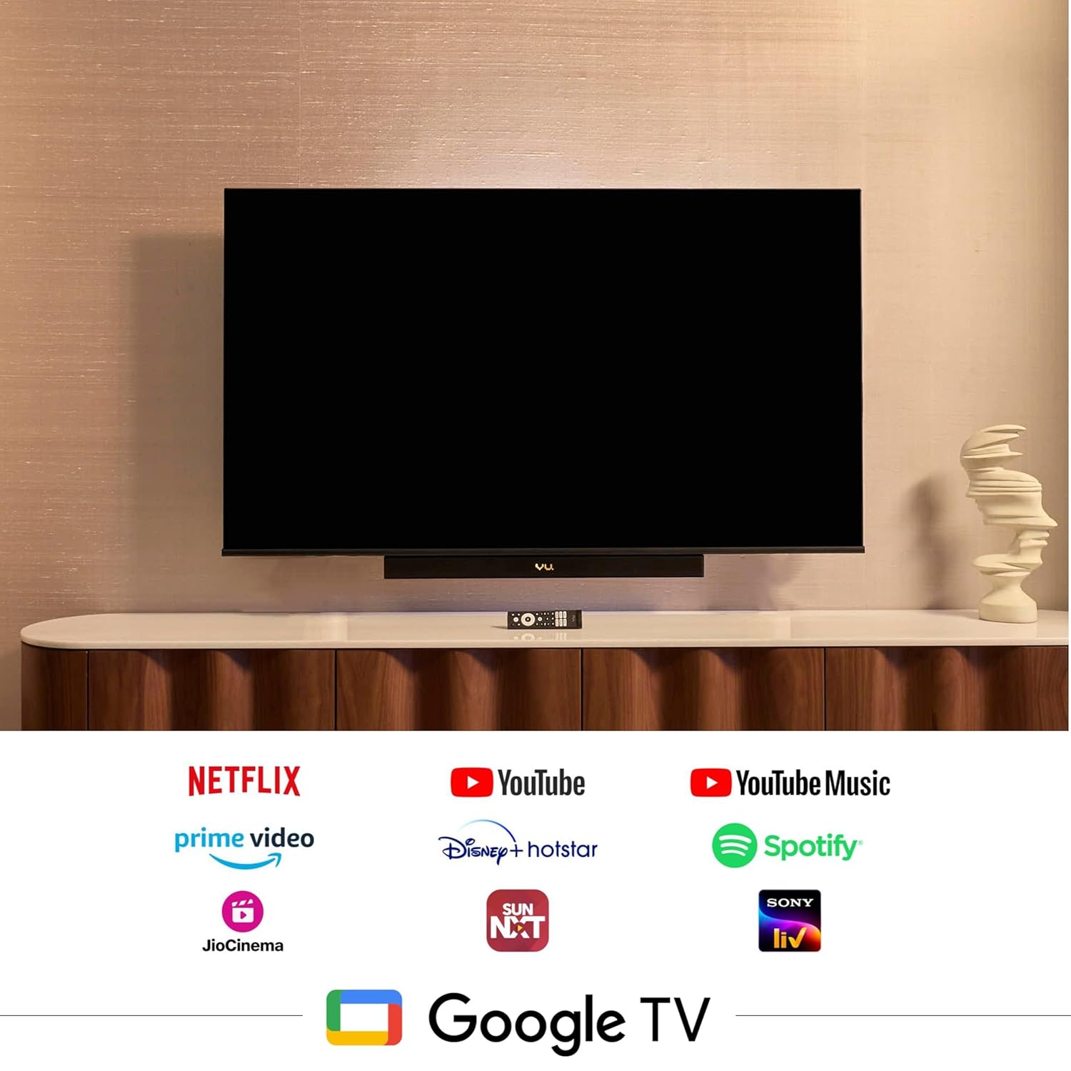 Vu 139 cm (55 inch) Vibe Series 4K Ultra HD QLED Smart Google TV Model 55VIBE-DV