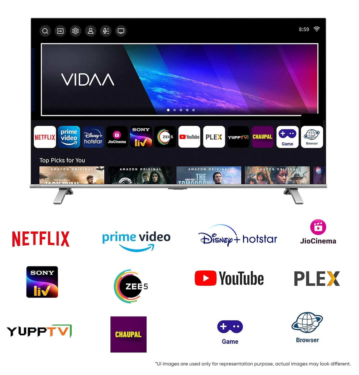 Toshiba 108 cm (43 inch) C450ME Series 4K Ultra HD Smart QLED TV Model 43C450ME