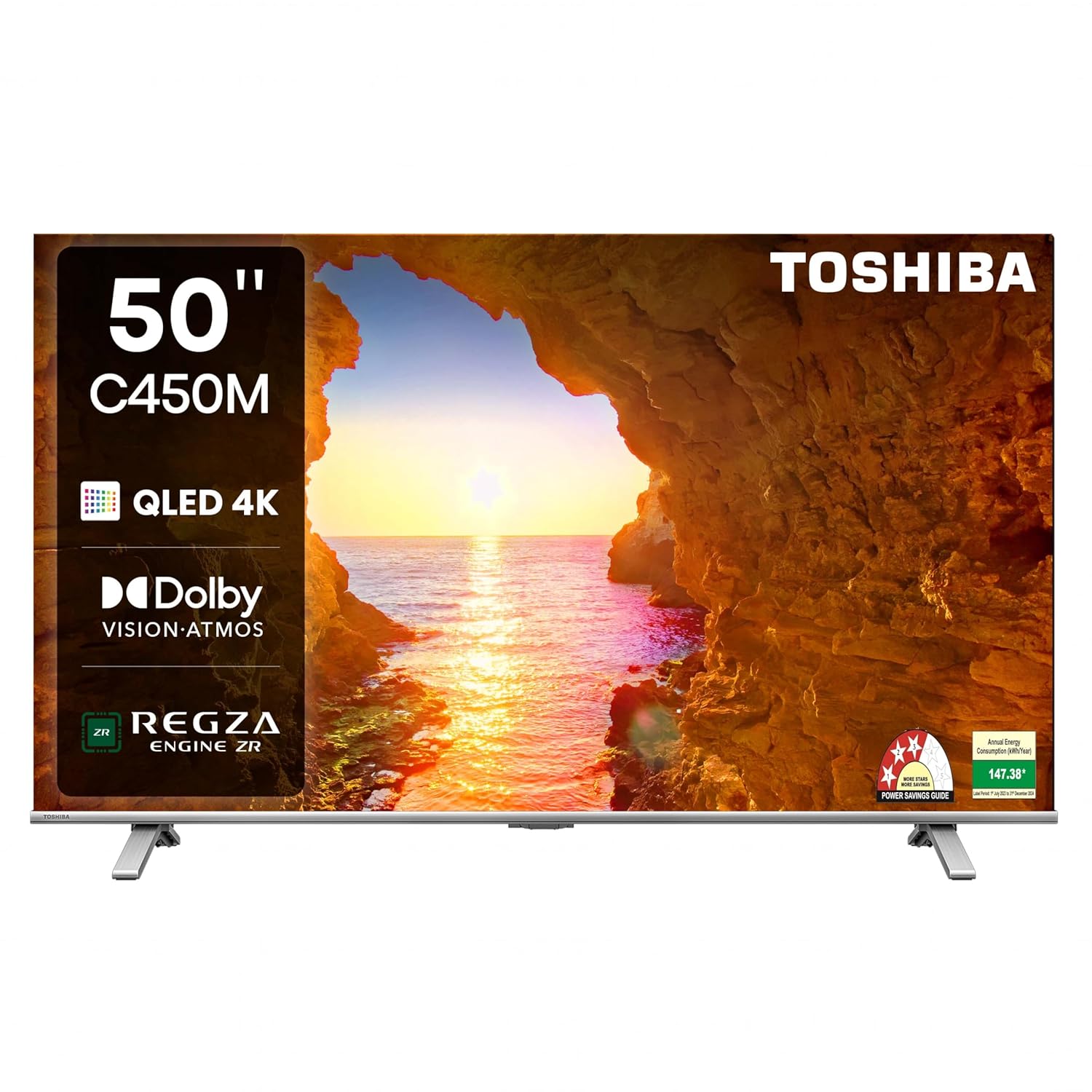 Toshiba 126 cm (50 inch) C450ME Series 4K Ultra HD Smart QLED TV Model 50C450ME