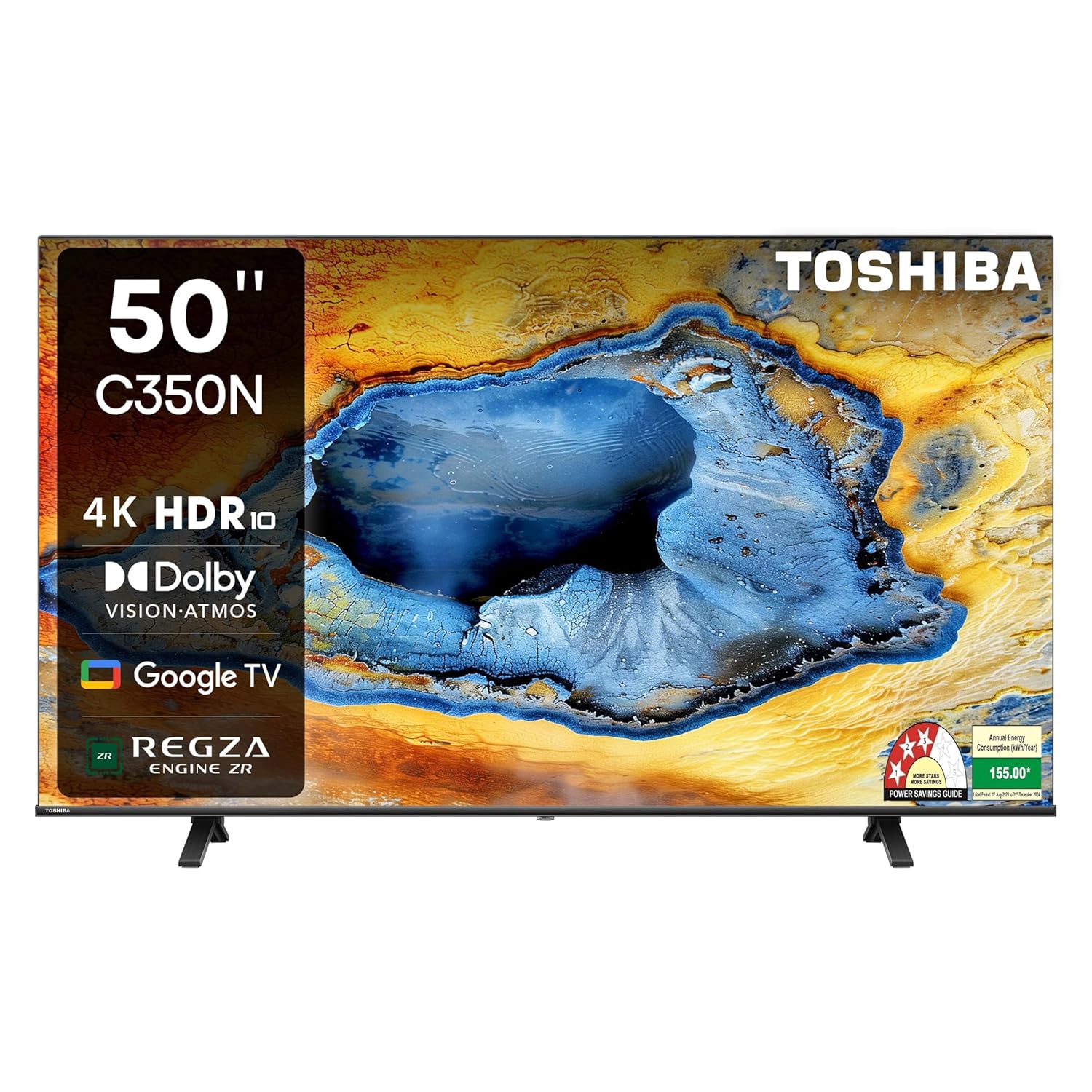 TOSHIBA 126 cm (50 inches) C350NP Series 4K Ultra HD Smart LED Google TV 50C350NP