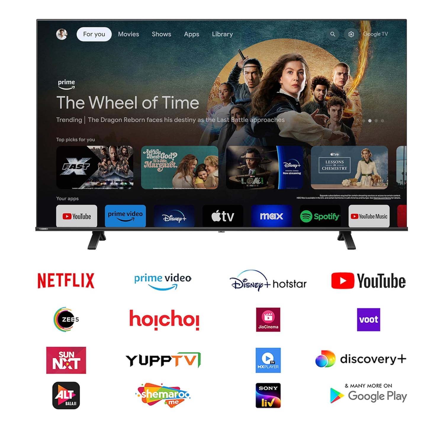 TOSHIBA 126 cm (50 inches) C350NP Series 4K Ultra HD Smart LED Google TV 50C350NP