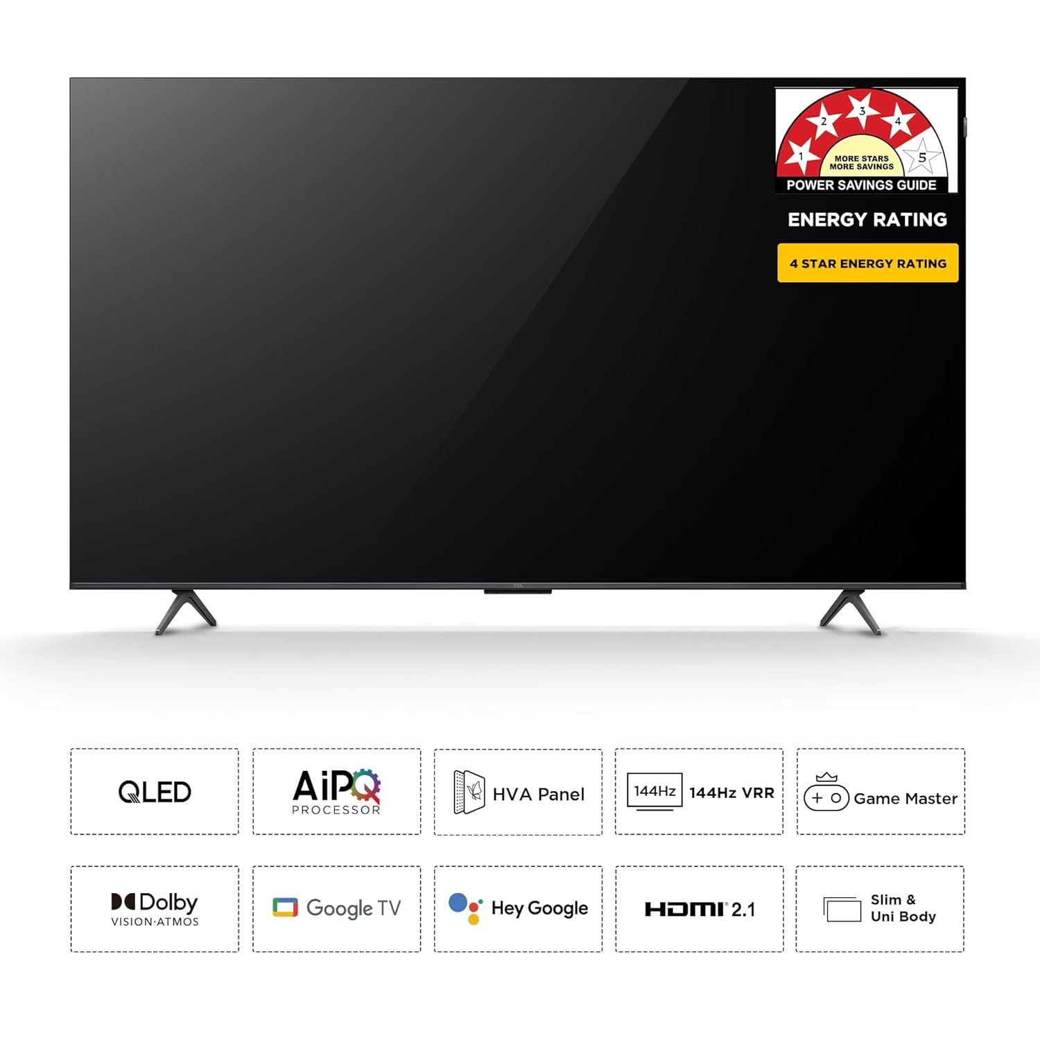TCL 189 cm (75 inch) 4K Ultra HD Smart QLED Google TV Model 75T8C
