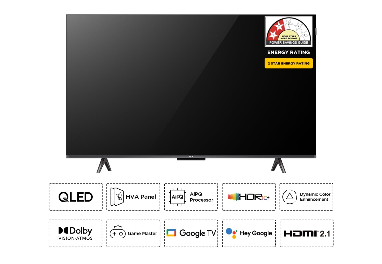 TCL 108 cm (43 inch) 4K Ultra HD Smart QLED Google TV Model 43P71K