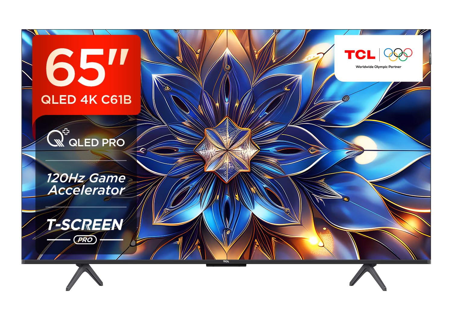 TCL 164 cm (65 inch) 4K Ultra HD Smart QLED Google TV Model 65C61B