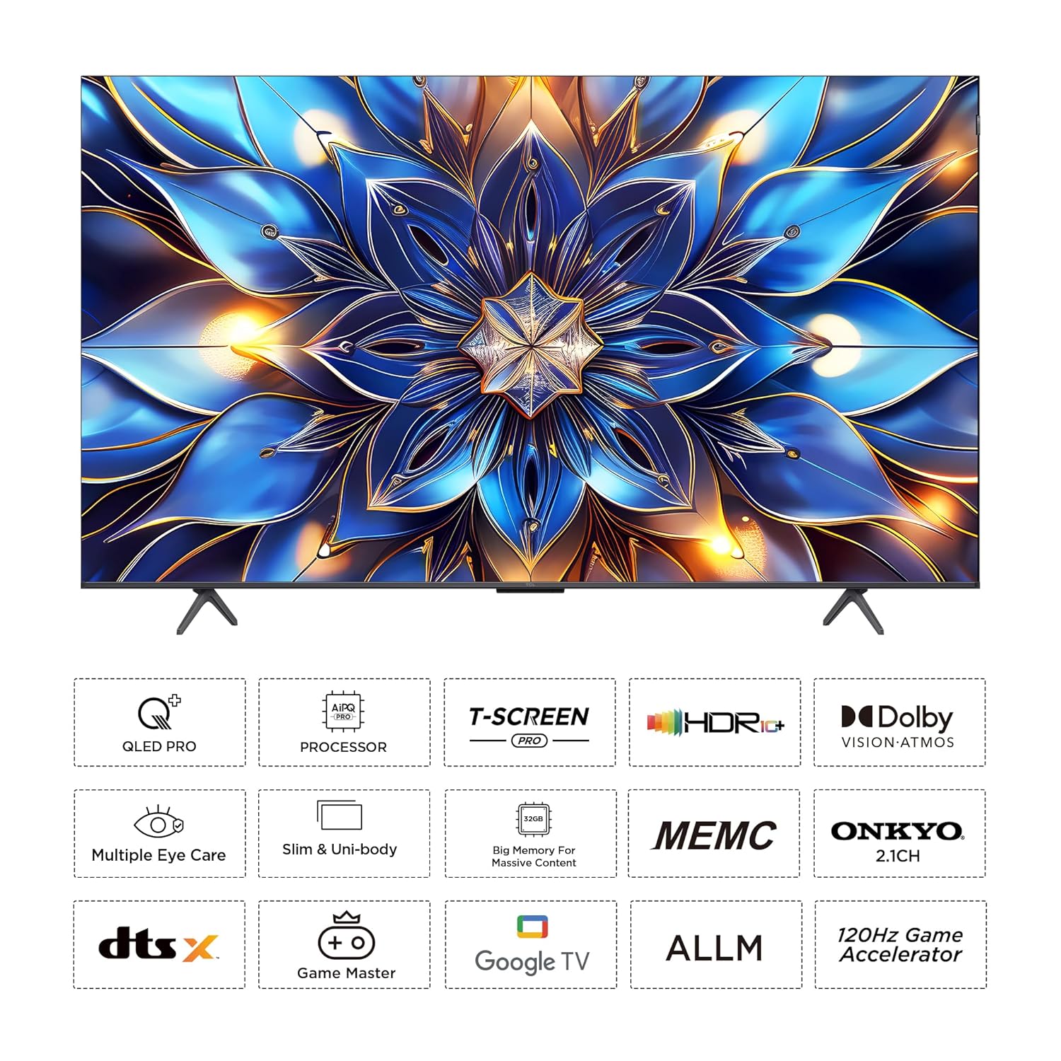 TCL 164 cm (65 inch) 4K Ultra HD Smart QLED Google TV Model 65C61B