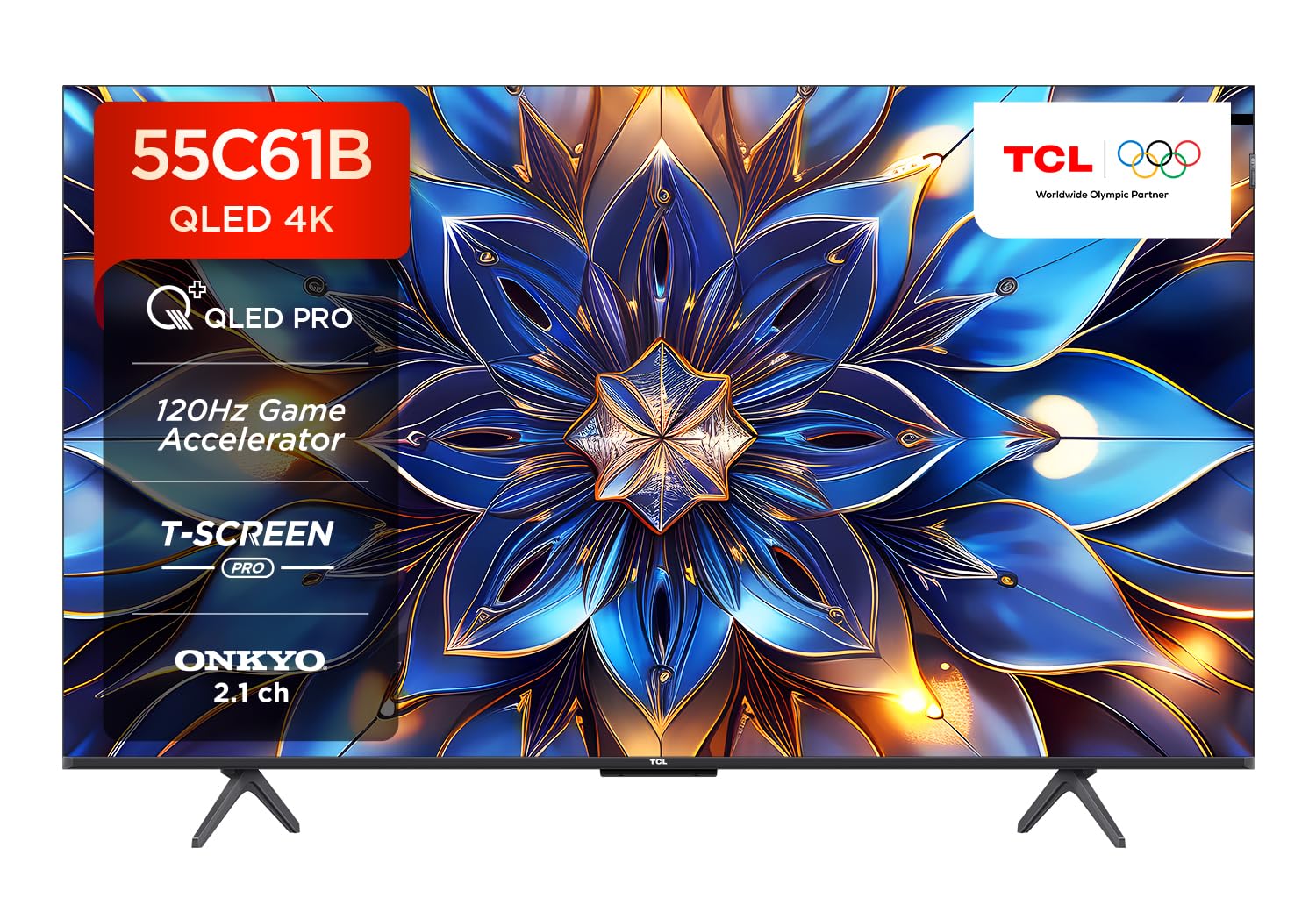 TCL 139 cm (55 inch) 4K Ultra HD Smart QLED Google TV Model 55C61B