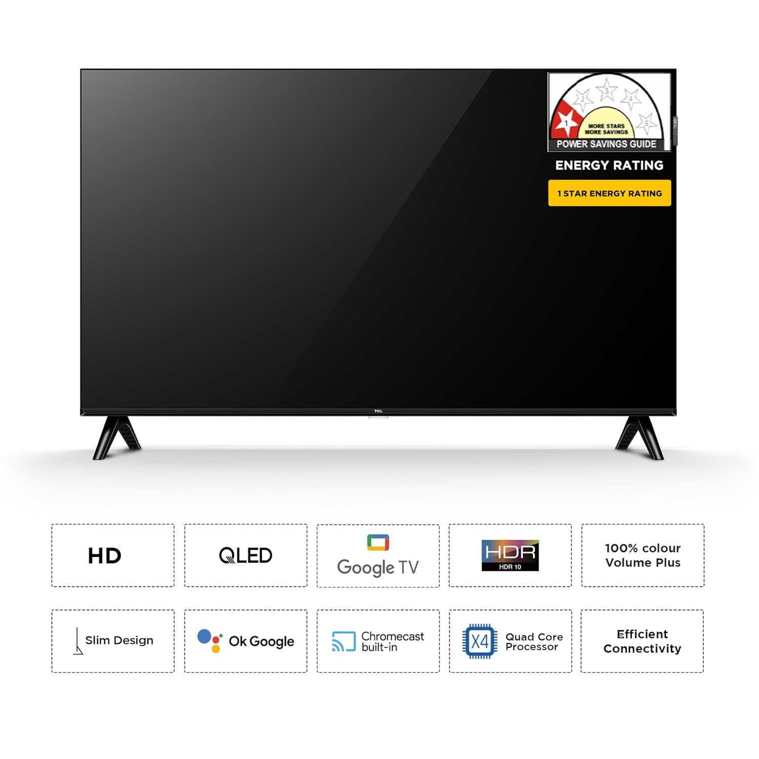 TCL 80 cm (32 inch) V4C Series HD Ready Smart QLED Google TV Model 32V4C