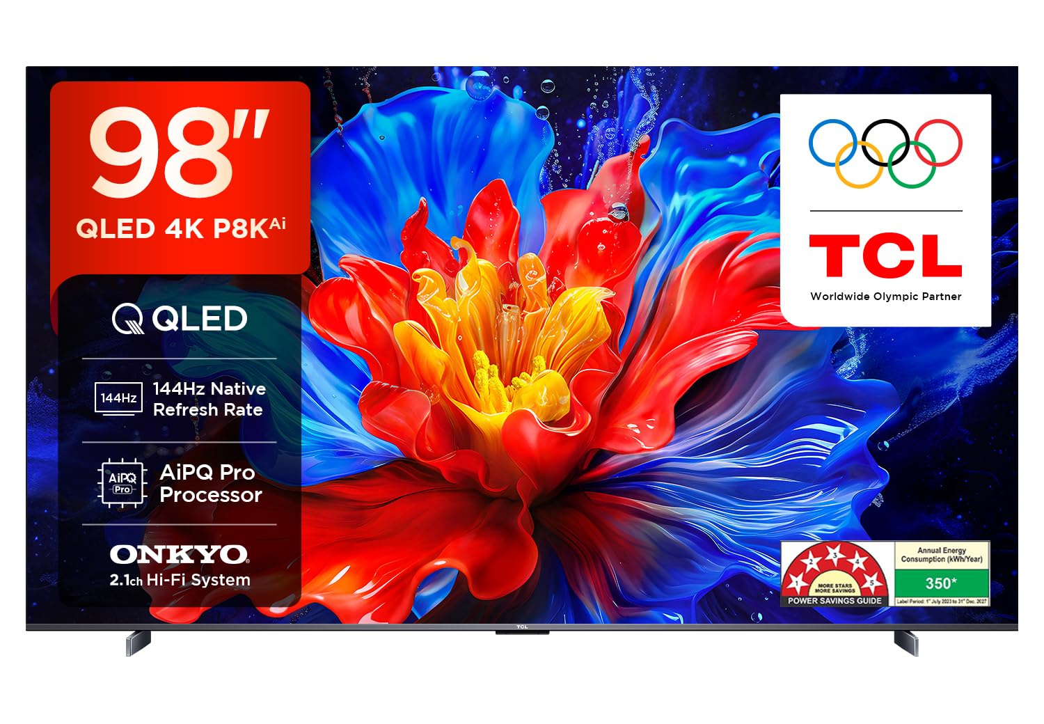 TCL 248 cm (98 inch) 4K Ultra HD Smart QLED Google TV Model 98P8K