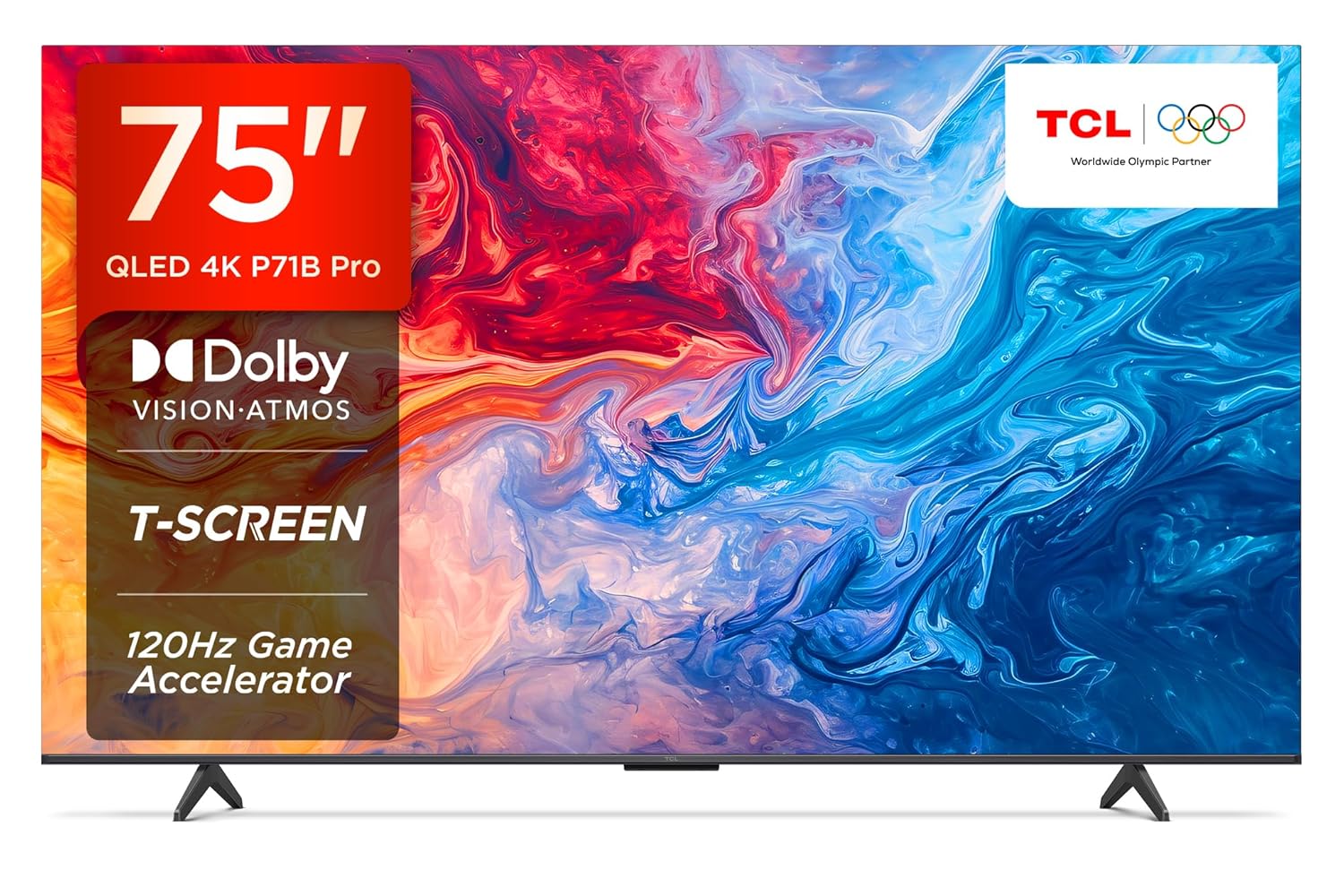 TCL 189 cm (75 inch) 4K Ultra HD Smart QLED Google TV Model 75P71B Pro