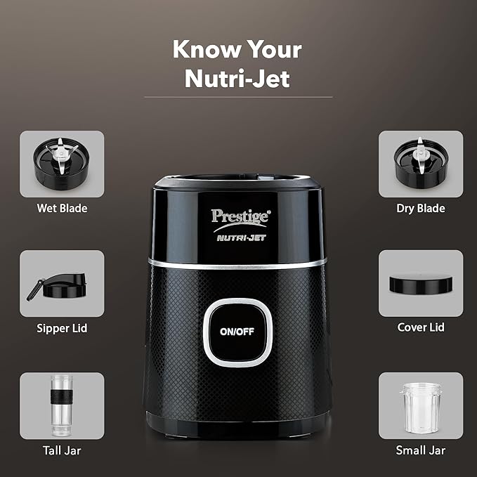 Prestige Nutri-Jet Mixer Grinder with 2 Jars