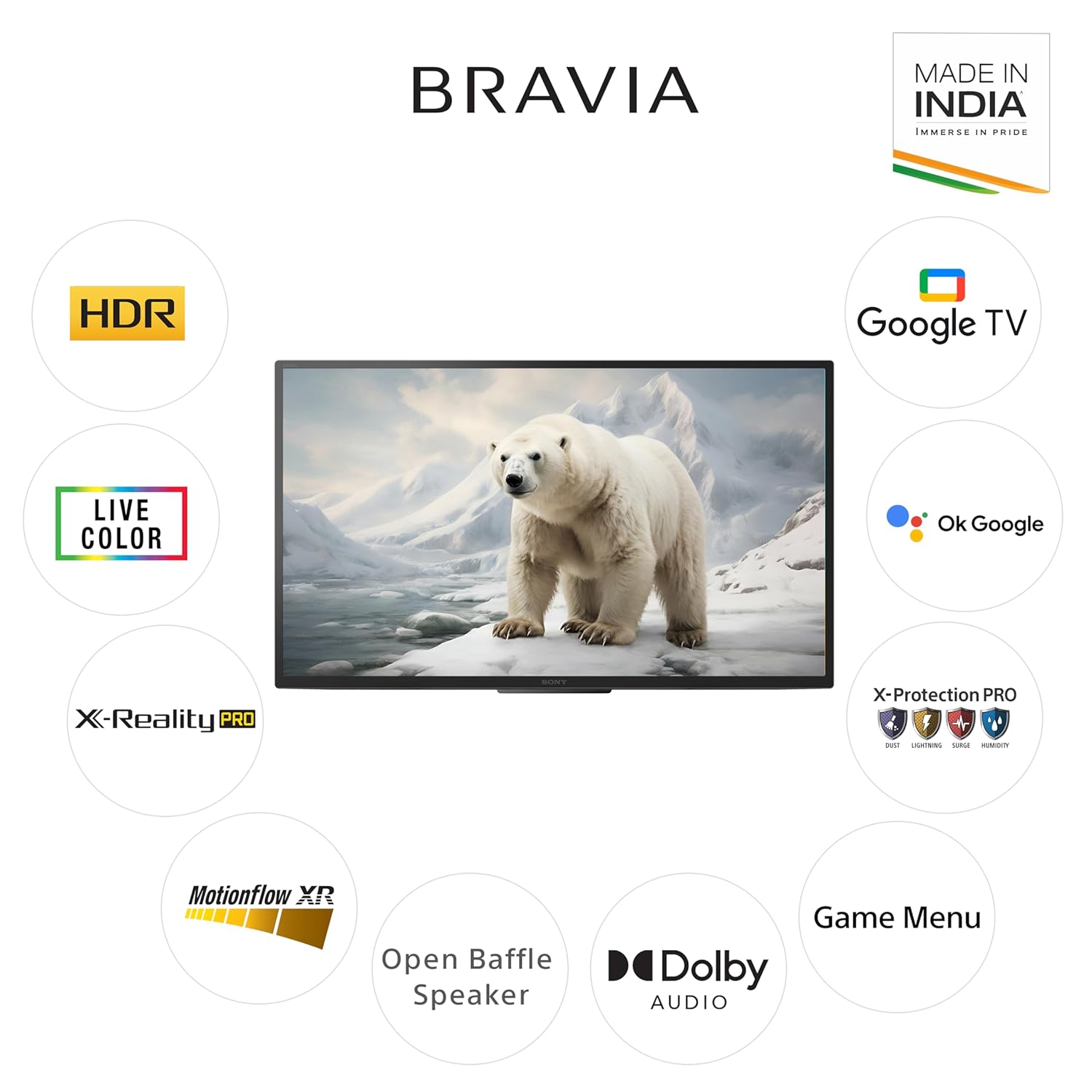 Sony BRAVIA 80 cm (32 inch) HD Ready Smart LED Google TV Model KD-32W825