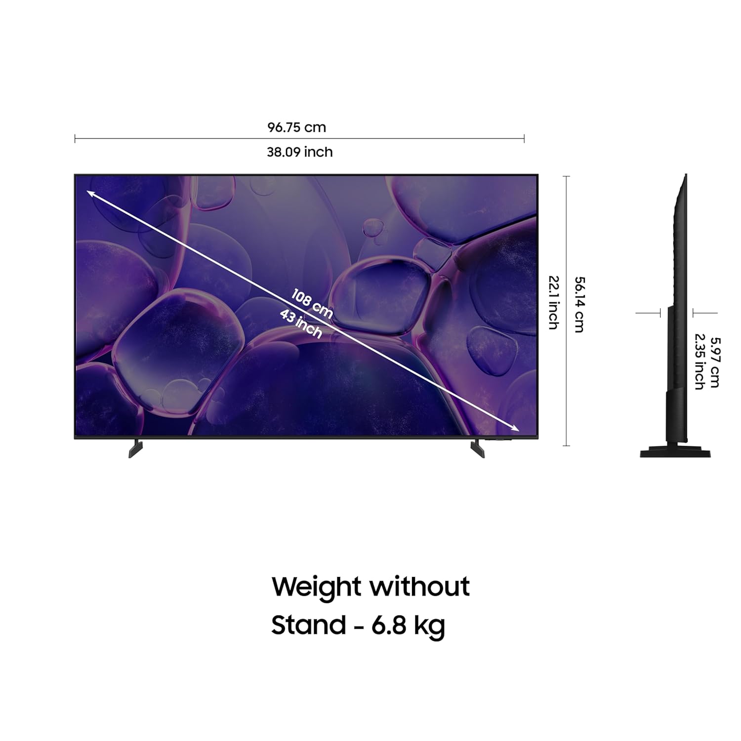 Samsung 108 cm (43 inch) Crystal 4K Vista Ultra HD Smart LED TV Model UA43UE81AFULXL