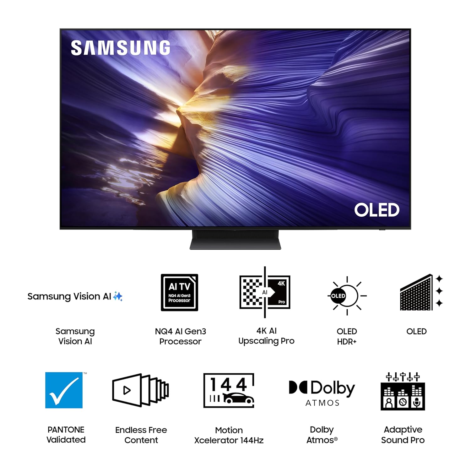Samsung 163 cm (65 inch) 4K Ultra HD Smart OLED TV Model QA65S90FAELXL