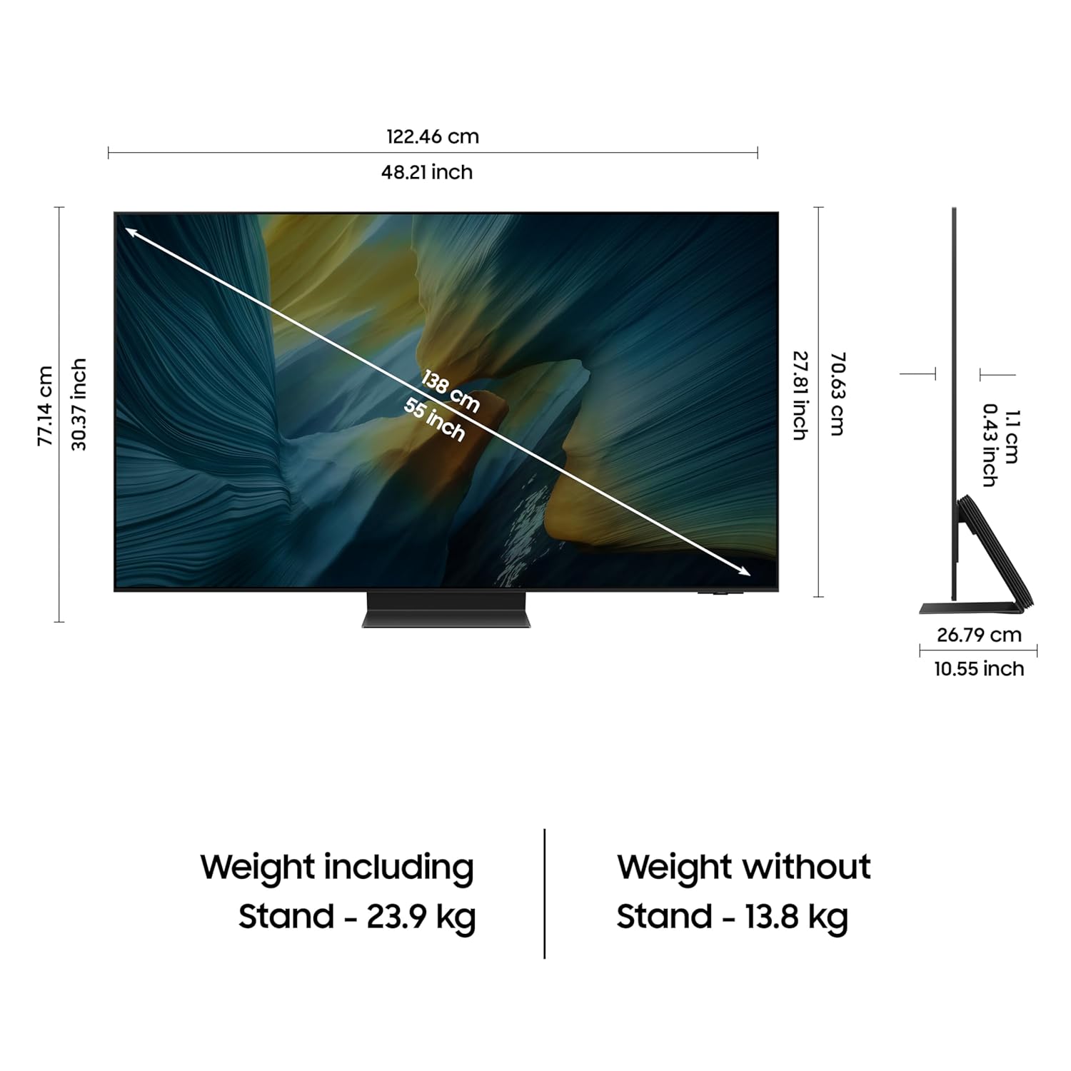 Samsung 138 cm (55 inch) 4K Ultra HD Smart OLED TV Model QA55S95FAULXL