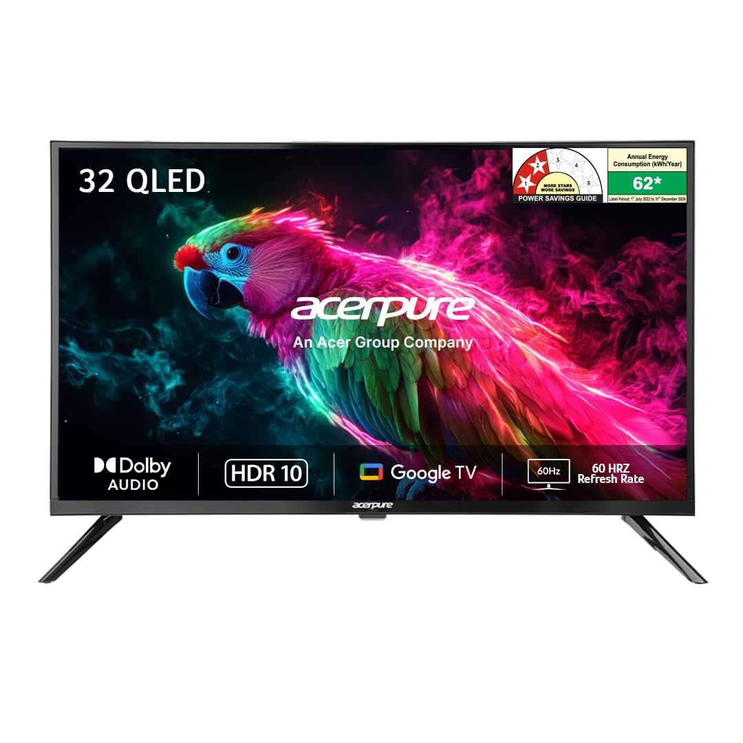 Acerpure 80 cm (32 inch) Elevate Featherlite Series HD QLED Smart Google TV Model AP32HG41QFLED