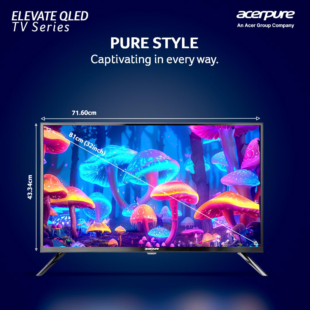 Acerpure 80 cm (32 inch) Elevate Featherlite Series HD QLED Smart Google TV Model AP32HG41QFLED
