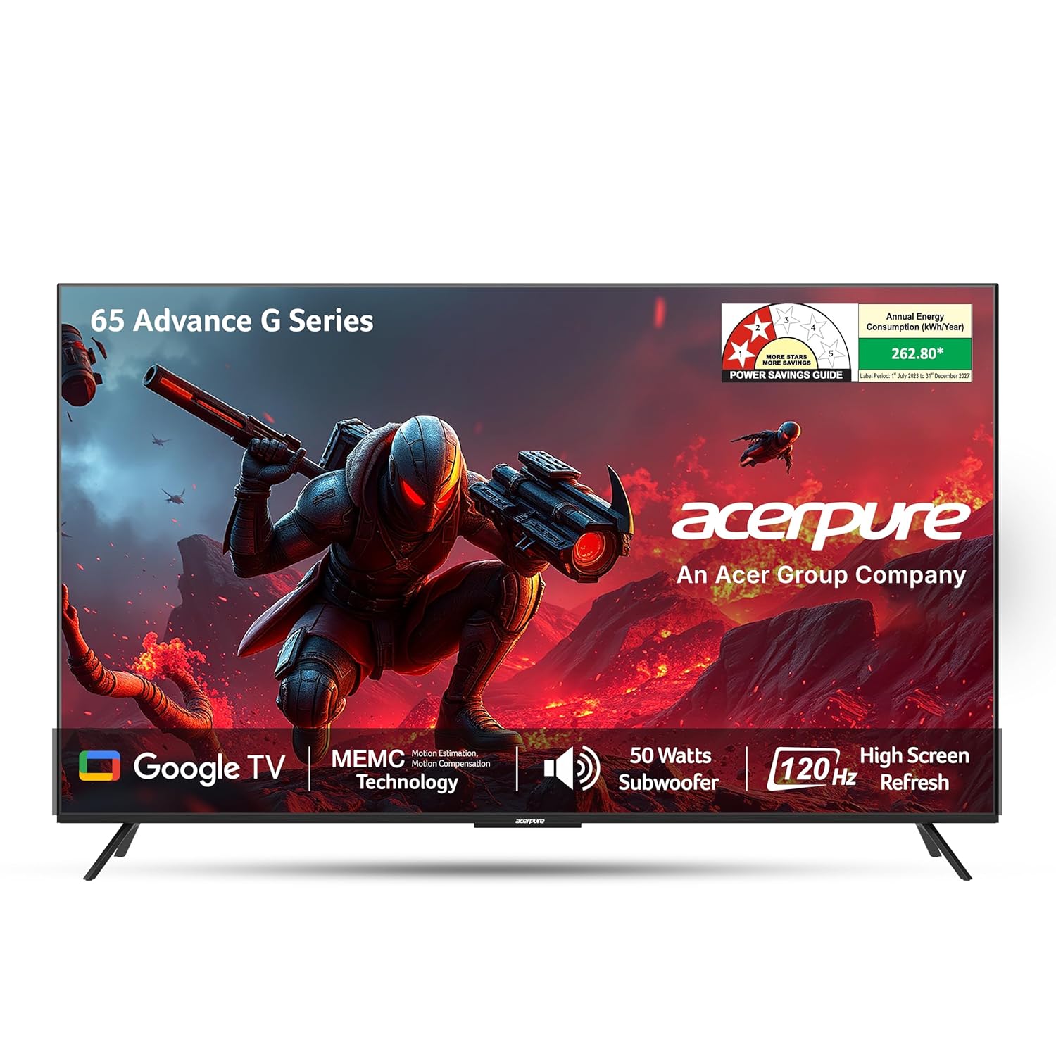 Acerpure 165 cm (65 inch) Advance G Series Smart QLED Google OS TV Model: AP65QG96MGS5