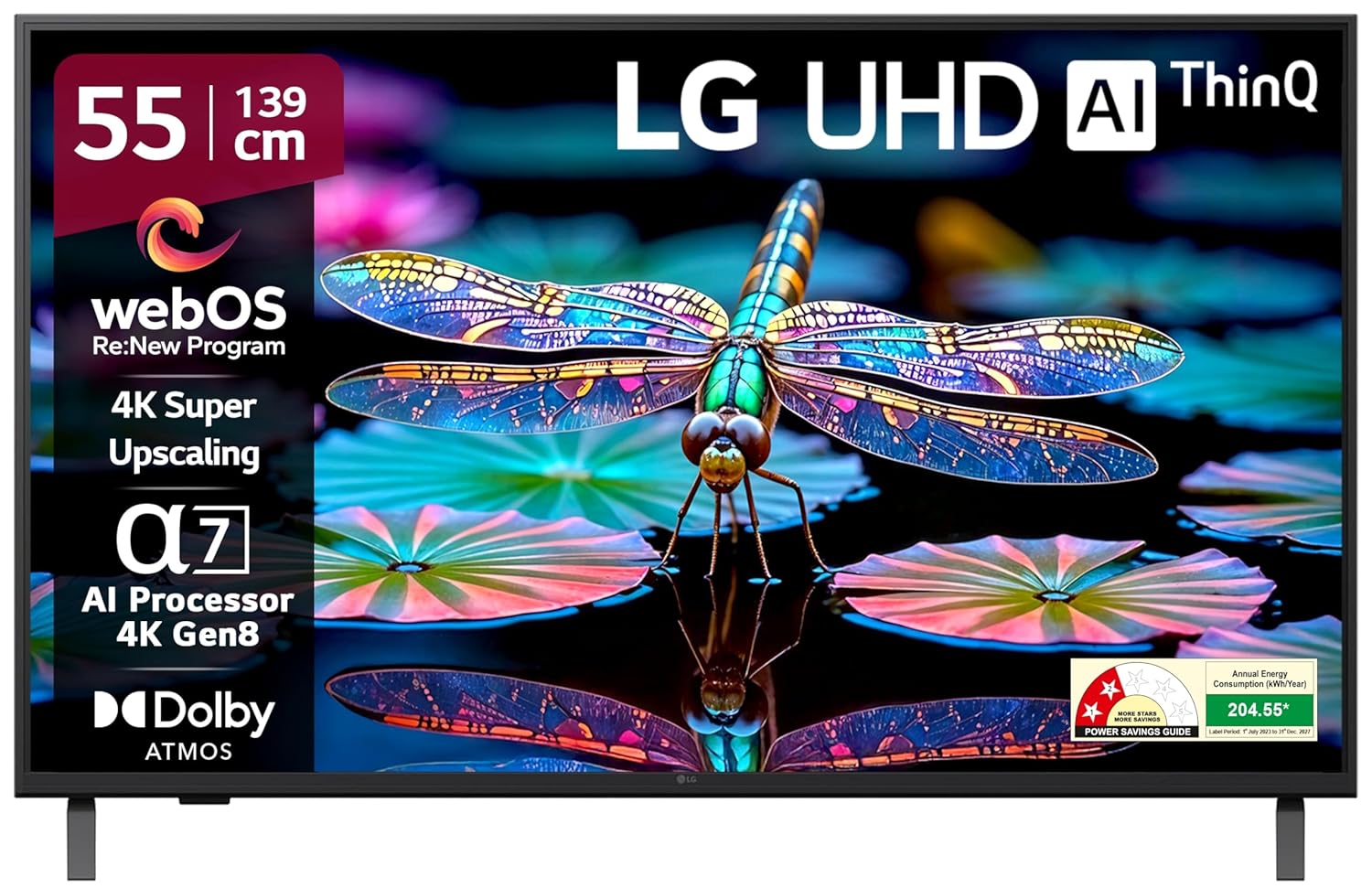 LG 139 cm (55 inch) UA82 Series 4K Ultra HD (3840 x 2160) Smart webOS LED TV Model 55UA82006LA