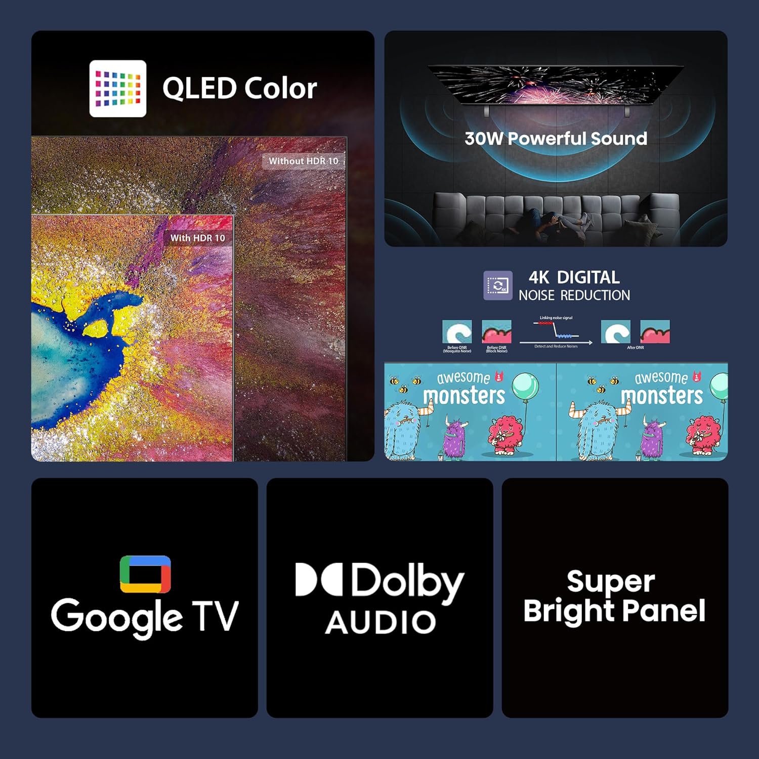 Hisense 80 cm (32 inch) E5Q Series HD Ready Smart QLED Google TV Model 32E5Q