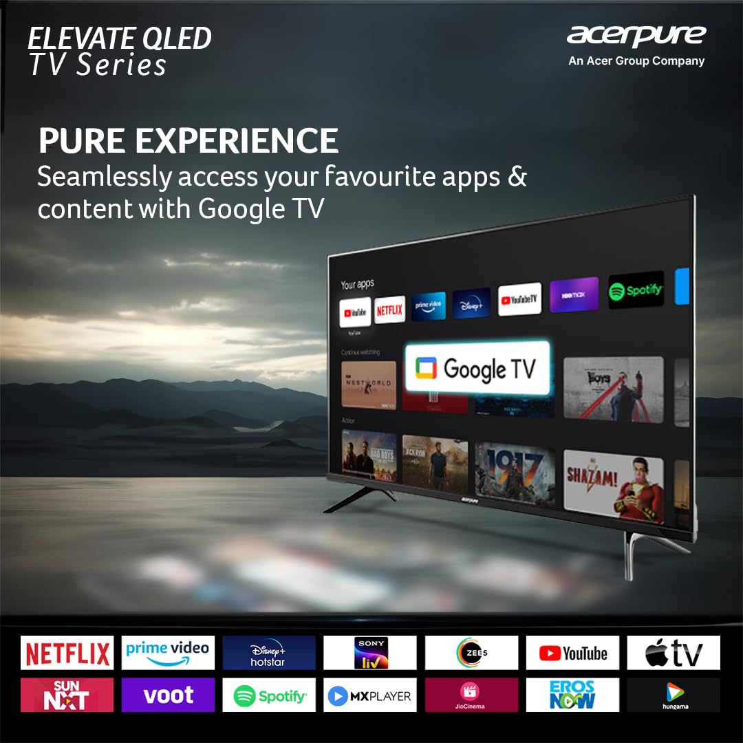 Acerpure 127 cm (50 inch) Elevate Series Ultra HD 4K QLED Smart Google TV Model AP50UG51QEVTD