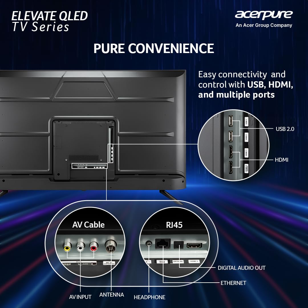 Acerpure 127 cm (50 inch) Elevate Series Ultra HD 4K QLED Smart Google TV Model AP50UG51QEVTD