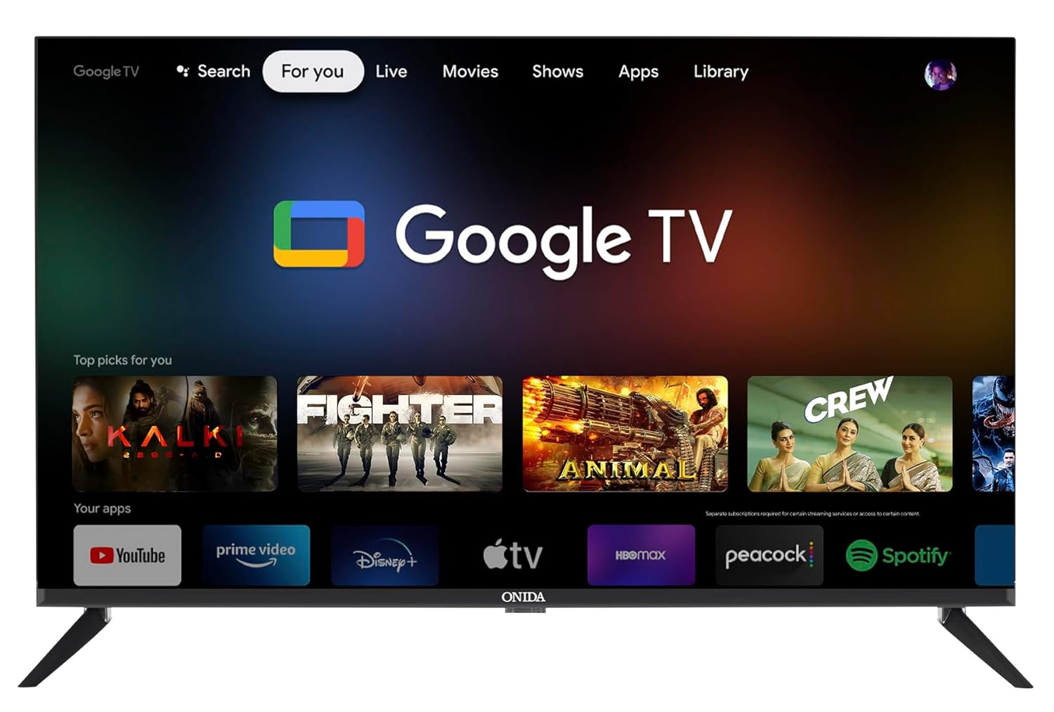 Onida 80 cm (32 inch) HD Ready Smart Google LED TV Model: 32HAG1