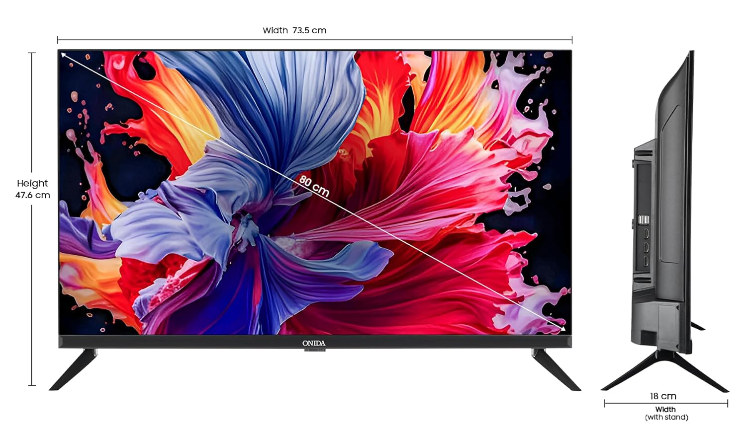 Onida 80 cm (32 inch) HD Ready Smart Google LED TV Model: 32HAG1