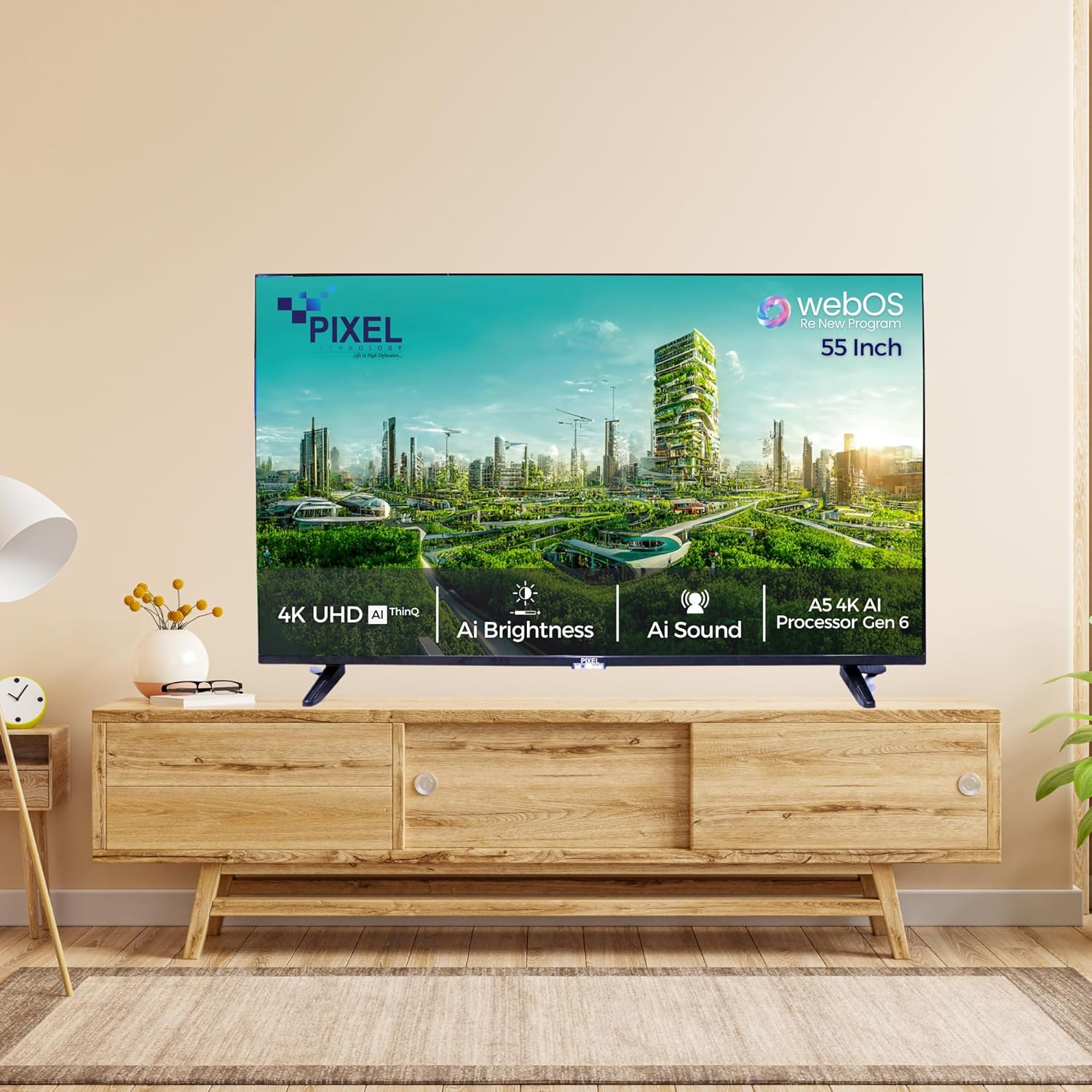 Pixel Technology 55 inch WebOS Smart TV with Inbuilt Soundbar