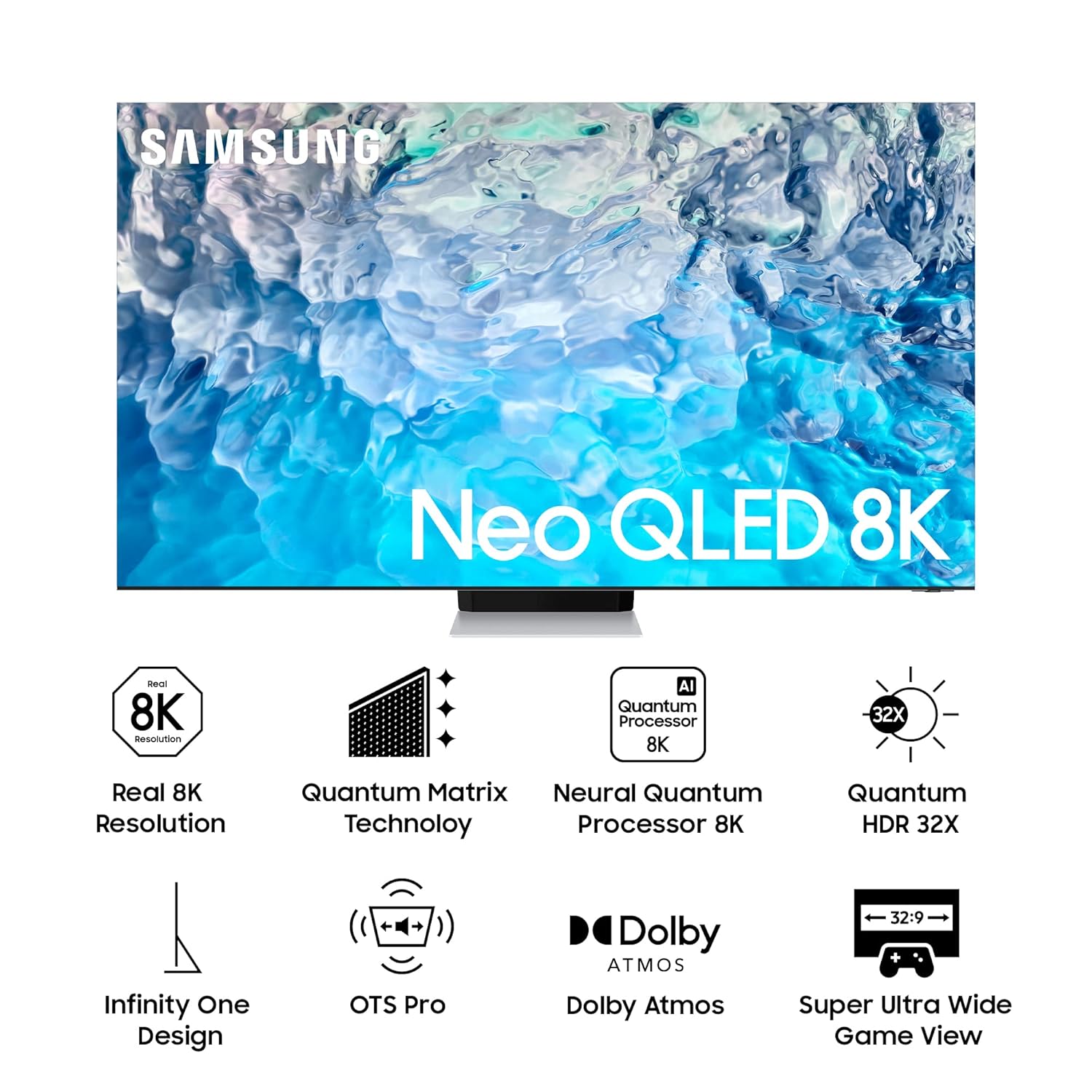 Samsung 214 cm (85 inch) 8K Ultra HD Smart Neo QLED TV Model QA85QN900AKXXL