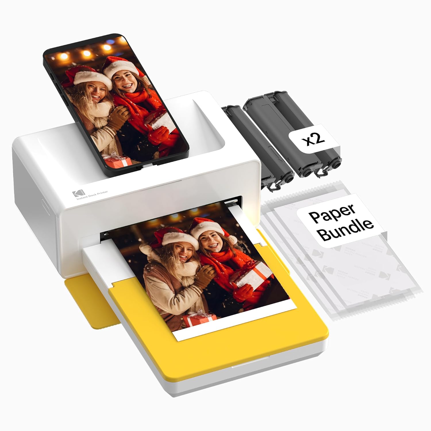 KODAK Dock Plus 4Pass Instant Photo Wireless Color LED Printers