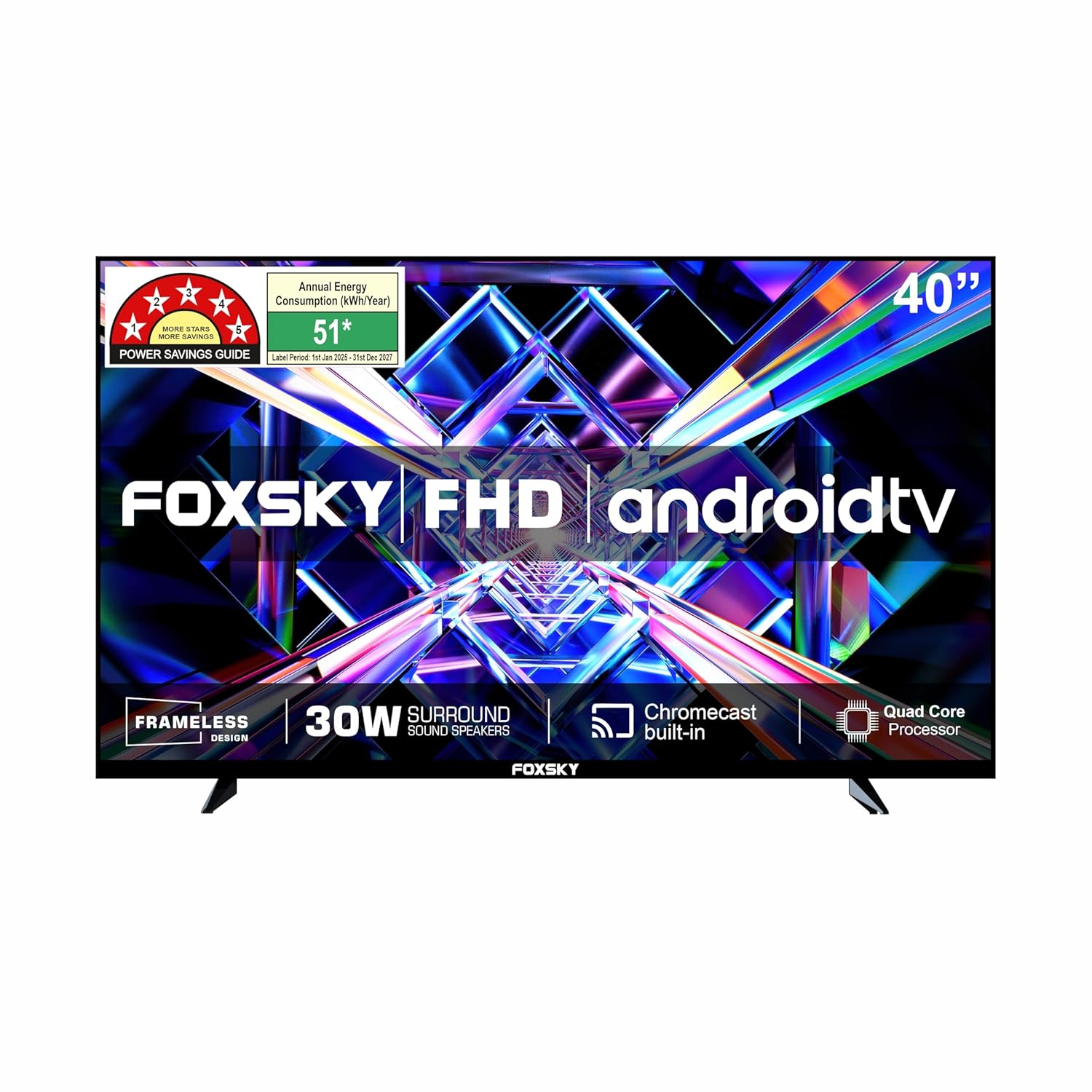 Foxsky 101.6 cm (40 inch) Full HD Smart LED TV Model 40FS