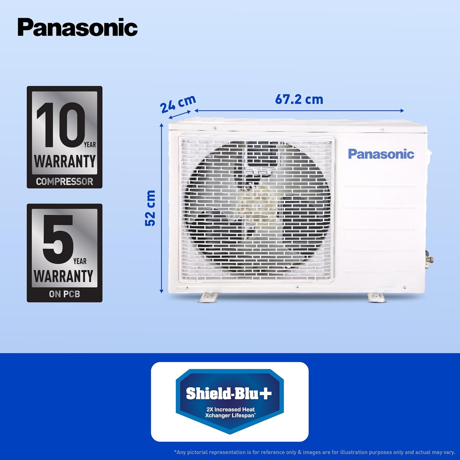 Panasonic SU12AKY3T 1.0 Ton 3 Star Inverter Split AC