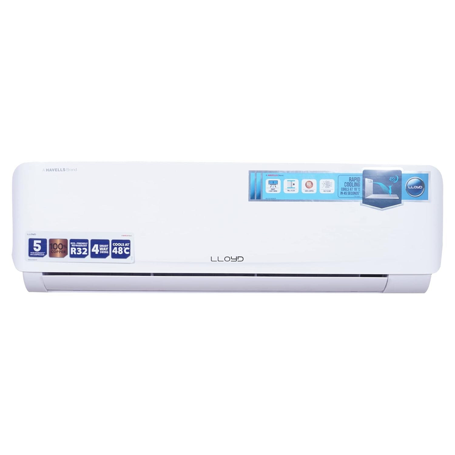 Lloyd 1 Ton 3 Star Fixed Speed Split Air Conditioner GLS12C3XWADS