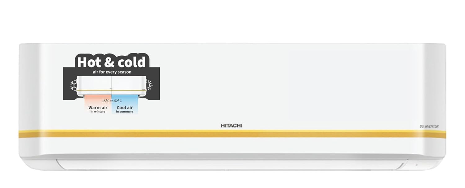 Hitachi 1.5 Ton 3 Star, Hot & Cold Inverter Split AC