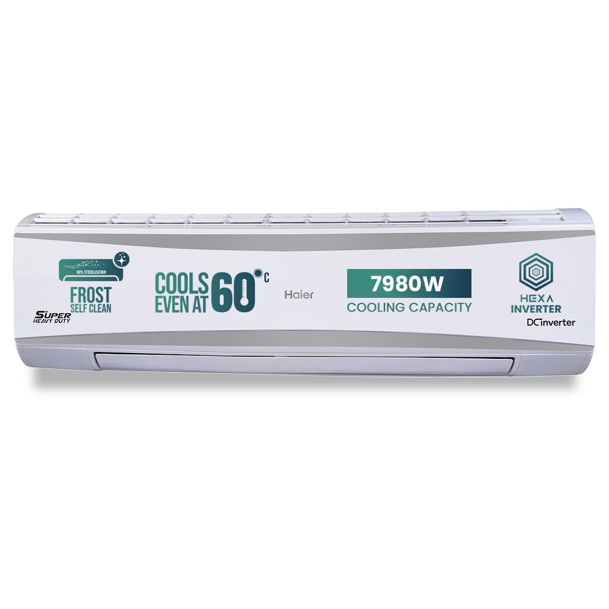 Haier 2.4 Ton 3 Star HEXA Inverter Split AC HSU80SHD-AOW3BN-INV